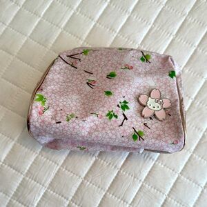 Hello Kitty Floral Pink Cosmetic Bag